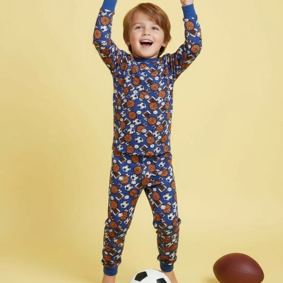 Blue Sports Ball Kids Pajama Bottom – Cozy and Playful Nightwear - Picture 2 of 4